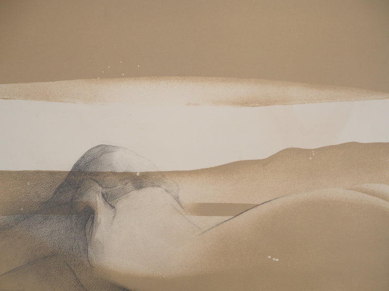 Claude GAVEAU : Les dunes invisibles, Dessin original (photo de détail 4) - Crédit photo : Galerie Art.Paris