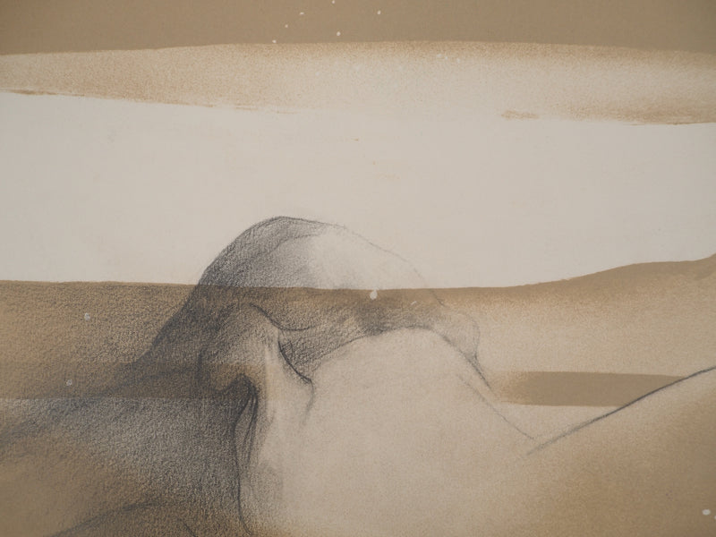 Claude GAVEAU : Les dunes invisibles, Dessin original (photo de détail 5) - Crédit photo : Galerie Art.Paris