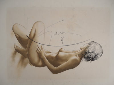 Claude GAVEAU : Composition bleue et rose, Dessin original (photo de détail 7) - Crédit photo : Galerie Art.Paris