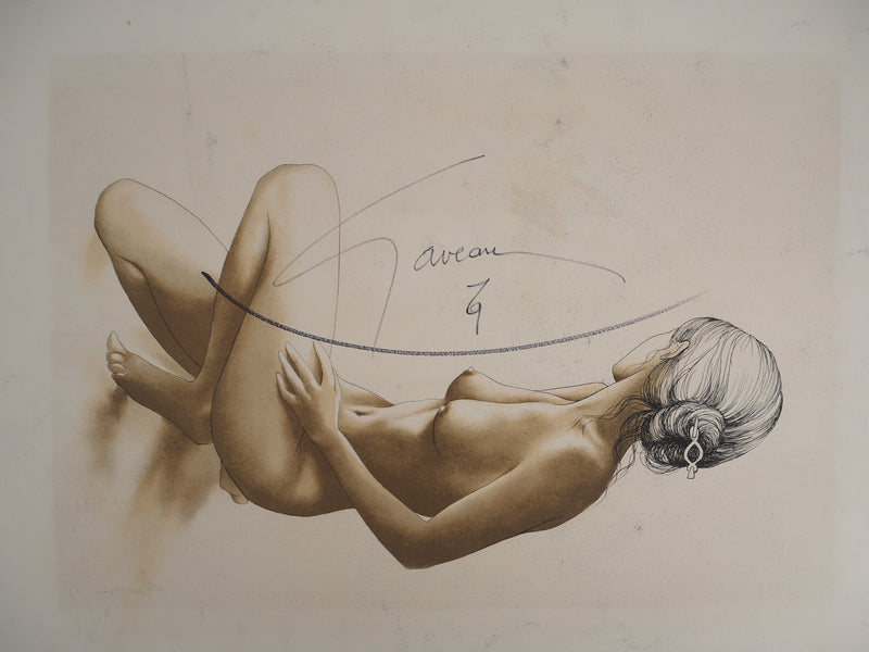 Claude GAVEAU : Composition bleue et rose, Dessin original (photo de détail 7) - Crédit photo : Galerie Art.Paris