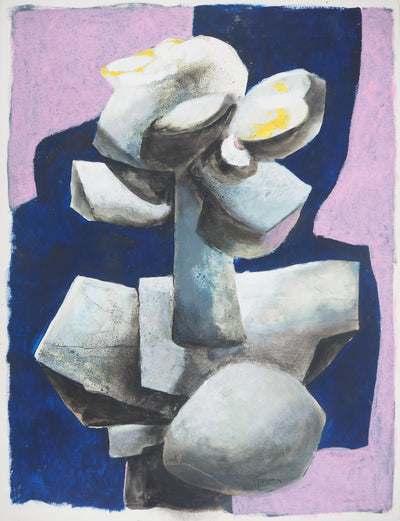 Claude GAVEAU : Sculpture florale, Dessin original (vue générale) - Crédit photo : Galerie Art.Paris
