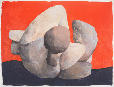 Claude GAVEAU : Roche douce, Dessin original (vue générale) - Crédit photo : Galerie Art.Paris