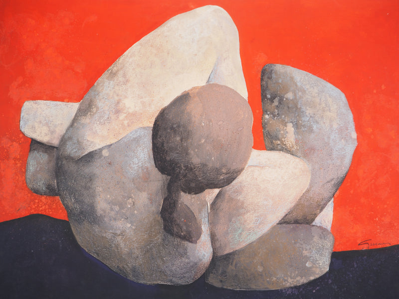 Claude GAVEAU : Roche douce, Dessin original (photo de détail 3) - Crédit photo : Galerie Art.Paris