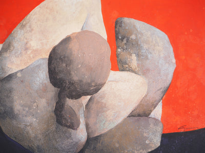 Claude GAVEAU : Roche douce, Dessin original (photo de détail 4) - Crédit photo : Galerie Art.Paris