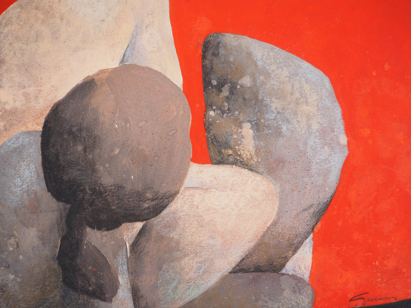 Claude GAVEAU : Roche douce, Dessin original (photo de détail 6) - Crédit photo : Galerie Art.Paris