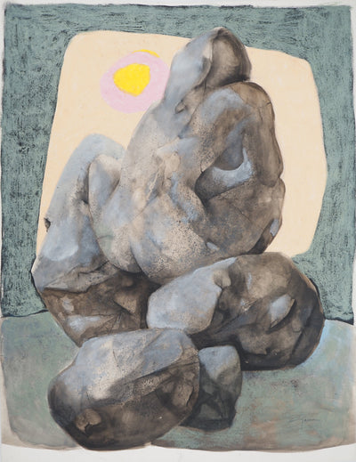 Claude GAVEAU : Nue au clair de lune, Dessin original (vue générale) - Crédit photo : Galerie Art.Paris