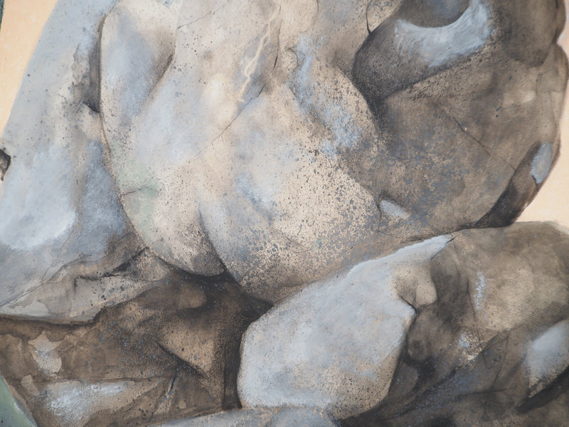 Claude GAVEAU : Nue au clair de lune, Dessin original (photo de détail 7) - Crédit photo : Galerie Art.Paris
