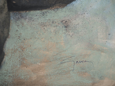 Claude GAVEAU : Nue au clair de lune, Dessin original (photo de détail 2) - Crédit photo : Galerie Art.Paris