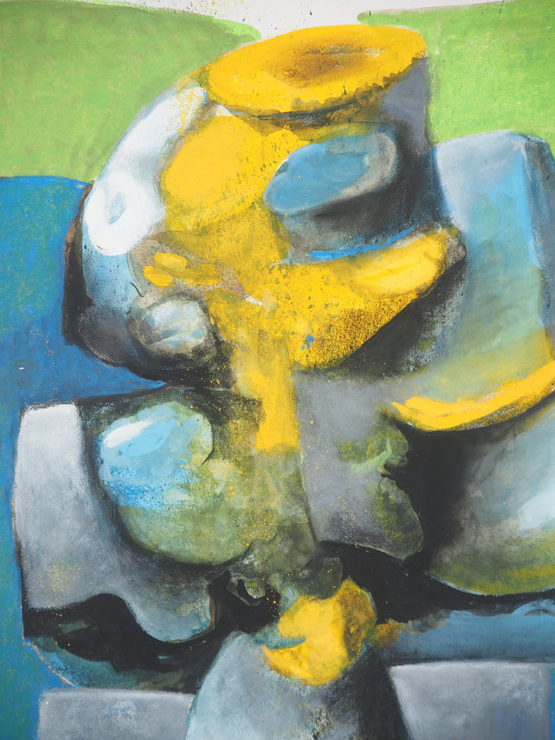Claude GAVEAU : Fleurs sculpturales, Dessin original (photo de détail 4) - Crédit photo : Galerie Art.Paris