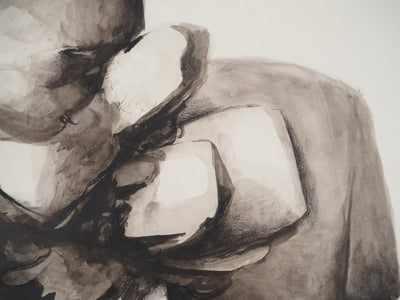 Claude GAVEAU : Paysage cubiste, Dessin original (photo de détail 6) - Crédit photo : Galerie Art.Paris