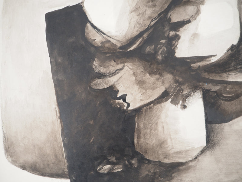 Claude GAVEAU : Paysage cubiste, Dessin original (photo de détail 7) - Crédit photo : Galerie Art.Paris
