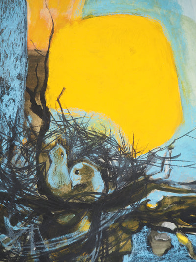 Claude GAVEAU : Nid dans la nuit, Dessin original (photo de détail 4) - Crédit photo : Galerie Art.Paris