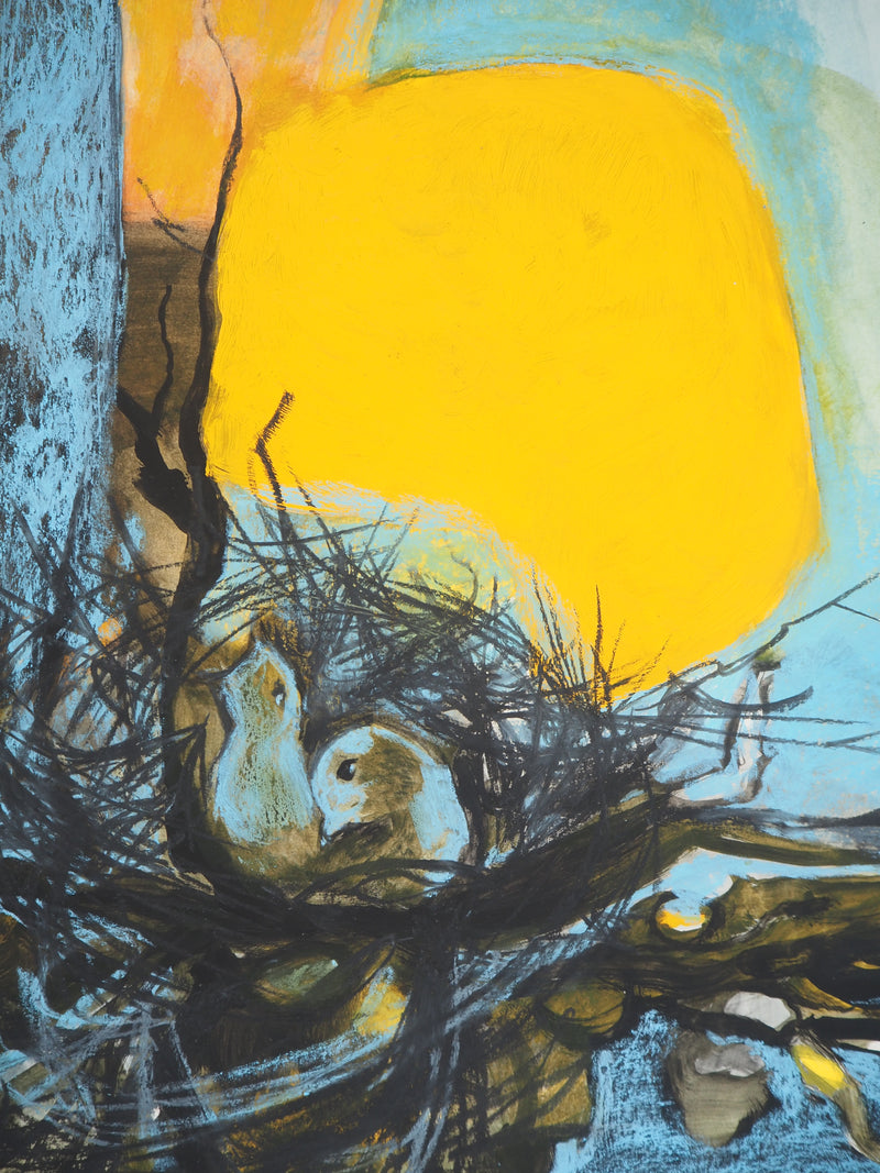 Claude GAVEAU : Nid dans la nuit, Dessin original (photo de détail 4) - Crédit photo : Galerie Art.Paris