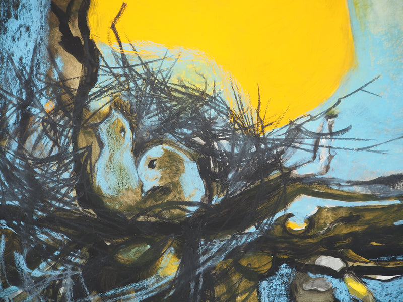 Claude GAVEAU : Nid dans la nuit, Dessin original (photo de détail 6) - Crédit photo : Galerie Art.Paris