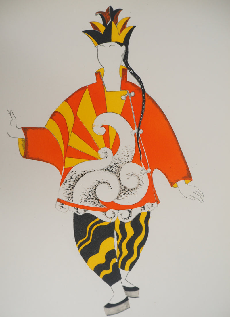 Pablo PICASSO : Costume du Prestidigitateur chinois, Lithographie et pochoir