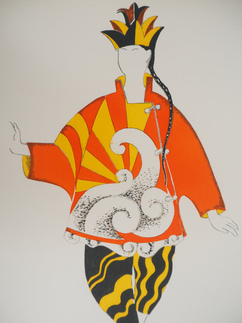 Pablo PICASSO : Costume du Prestidigitateur chinois, Lithographie et pochoir