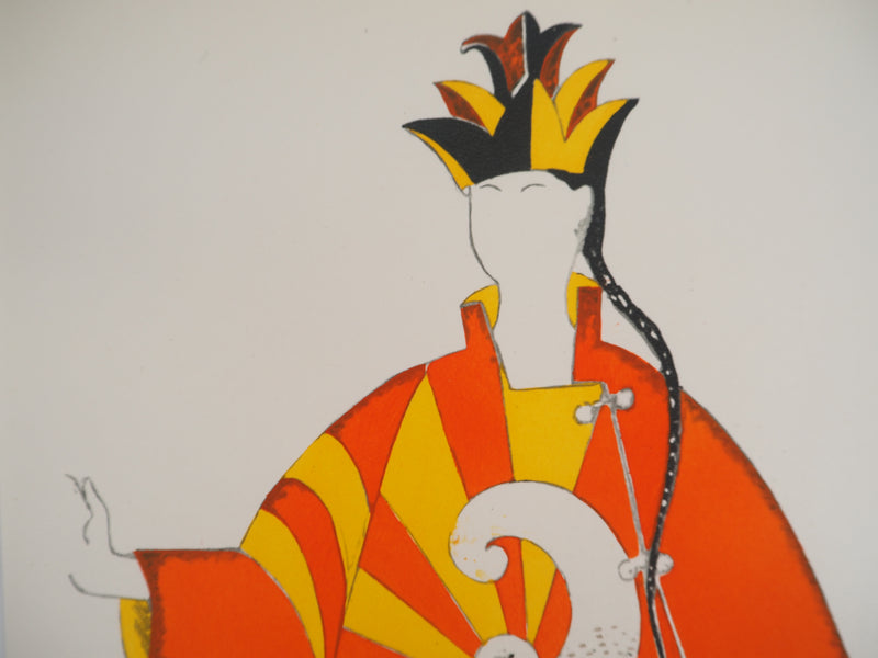 Pablo PICASSO : Costume du Prestidigitateur chinois, Lithographie et pochoir