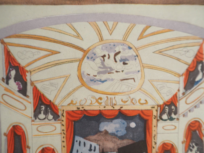 Pablo PICASSO : Ballet, Décor pour Pulcinella, Lithographie et pochoir