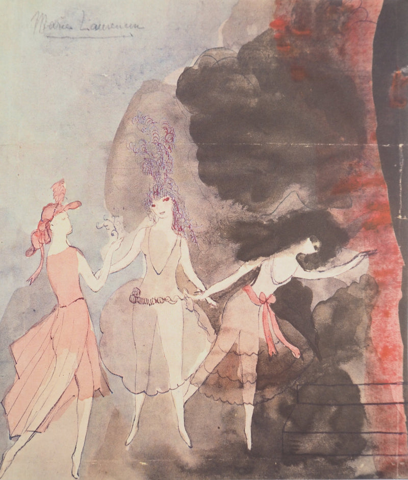 Marie LAURENCIN : Ballet, les Biches, oeuvre originale (vue générale) - Crédit photo : Galerie Art.Paris
