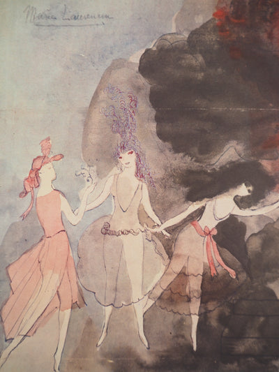 Marie LAURENCIN : Ballet, les Biches, oeuvre originale (photo de détail 3) - Crédit photo : Galerie Art.Paris