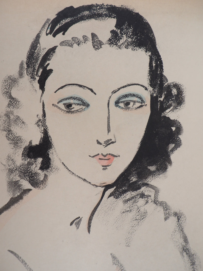 Kees VAN DONGEN : Portrait de femme, Lithographie signée
