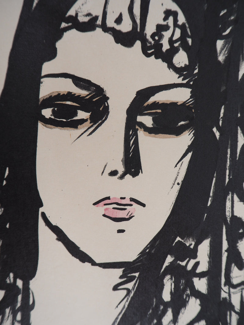 Kees VAN DONGEN : Jeune femme à la mantille, l&