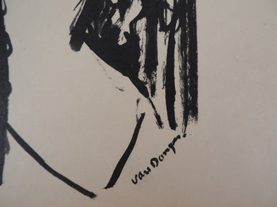 Kees VAN DONGEN : Jeune femme à la mantille, l'Espagnole, Lithographie signée