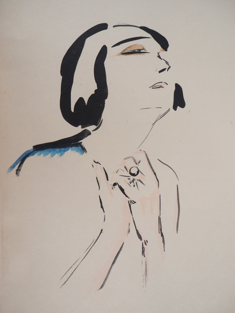 Kees VAN DONGEN : Prière, Lithographie