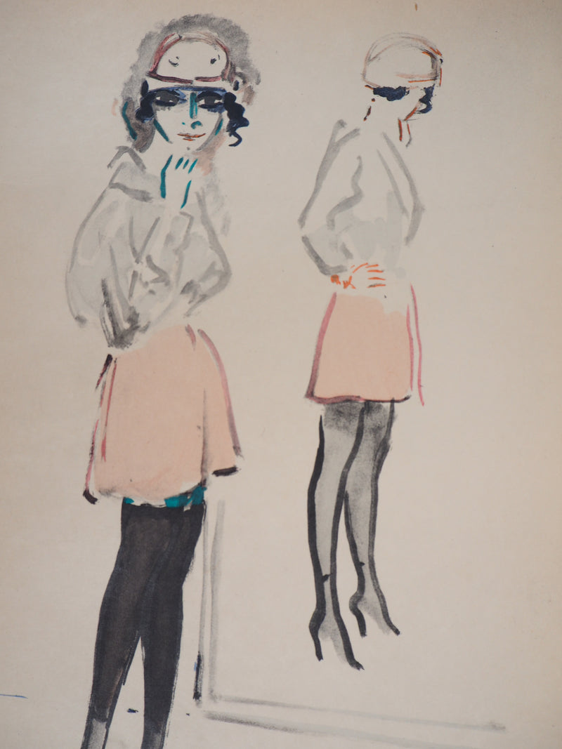 Kees VAN DONGEN : Le mannequin aux grands yeux, Lithographie