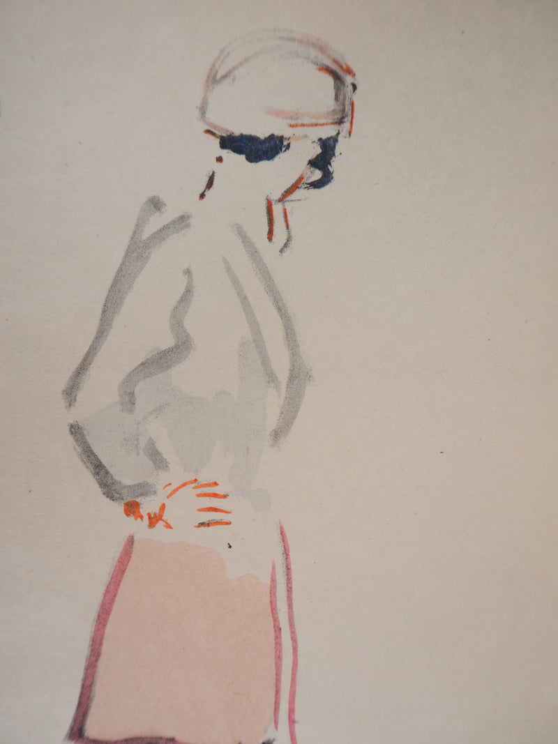 Kees VAN DONGEN : Le mannequin aux grands yeux, Lithographie