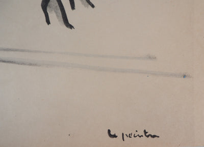 Kees VAN DONGEN : Le mannequin aux grands yeux, Lithographie