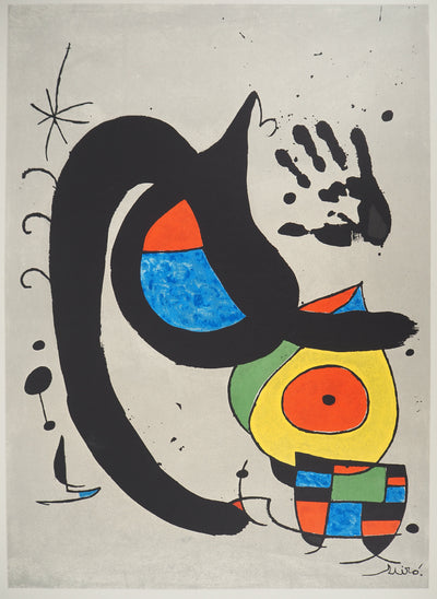 Joan MIRO : Femme à l'oisea, Lithographie originale (photo de détail 7) - Crédit photo : Galerie Art.Paris