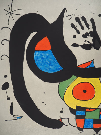 Joan MIRO : Femme à l'oisea, Lithographie originale (photo de détail 3) - Crédit photo : Galerie Art.Paris