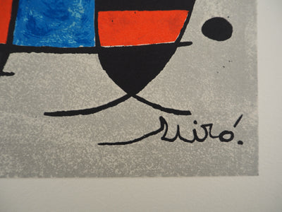 Joan MIRO : Femme à l'oisea, Lithographie originale (photo de détail 2) - Crédit photo : Galerie Art.Paris