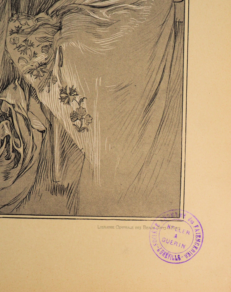 Alphonse MUCHA : Les Trois Grâces, Lithographie originale