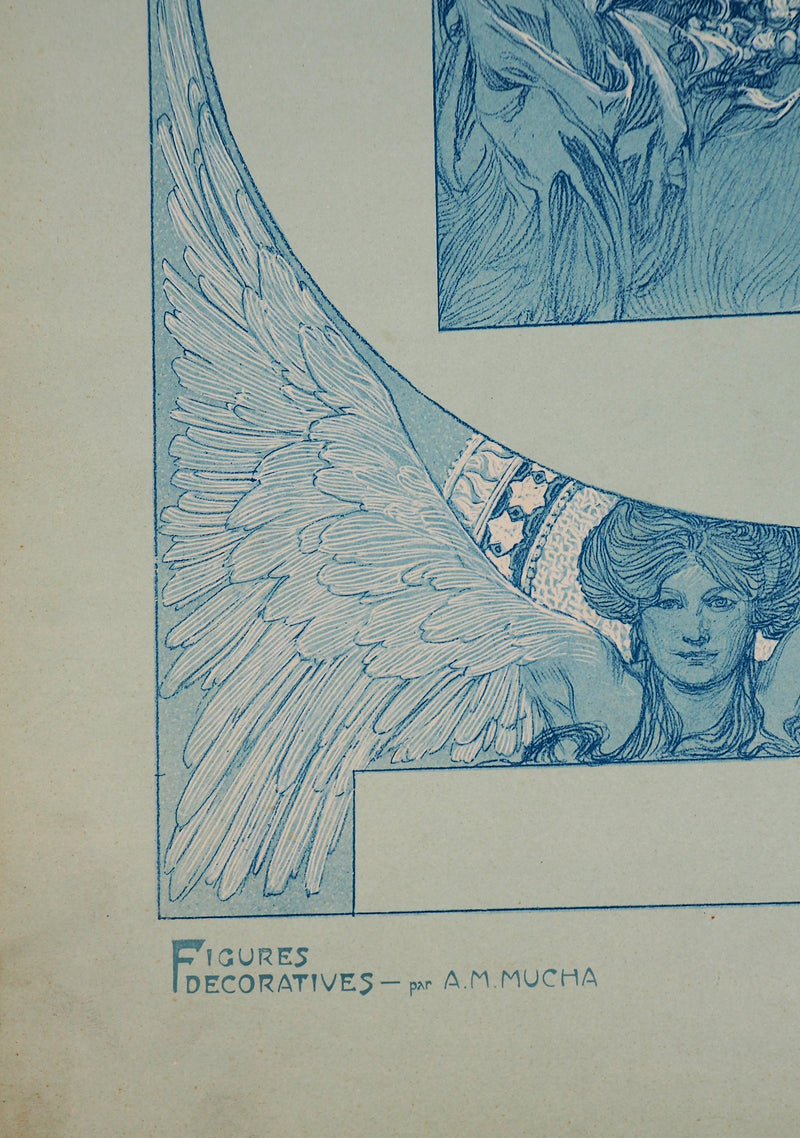 Alphonse MUCHA : Nudité féminine, Lithographie originale