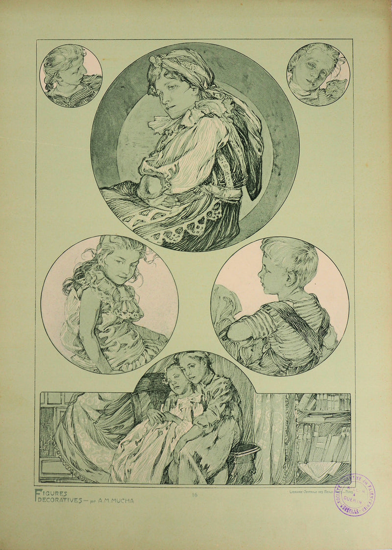 Alphonse MUCHA : Fratrie, Lithographie originale