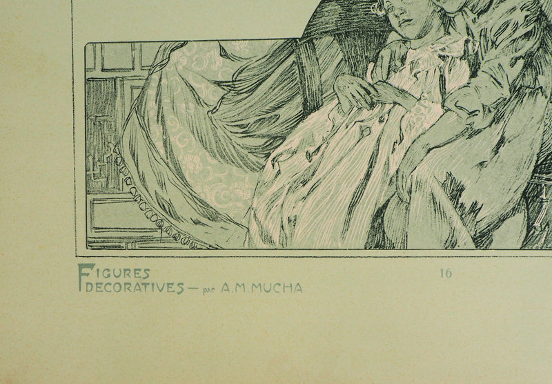Alphonse MUCHA : Fratrie, Lithographie originale