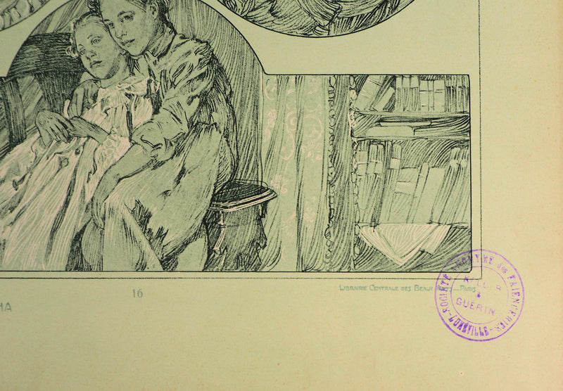 Alphonse MUCHA : Fratrie, Lithographie originale