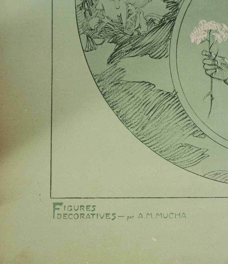 Alphonse MUCHA : Les enfants de la forêt, Lithographie originale