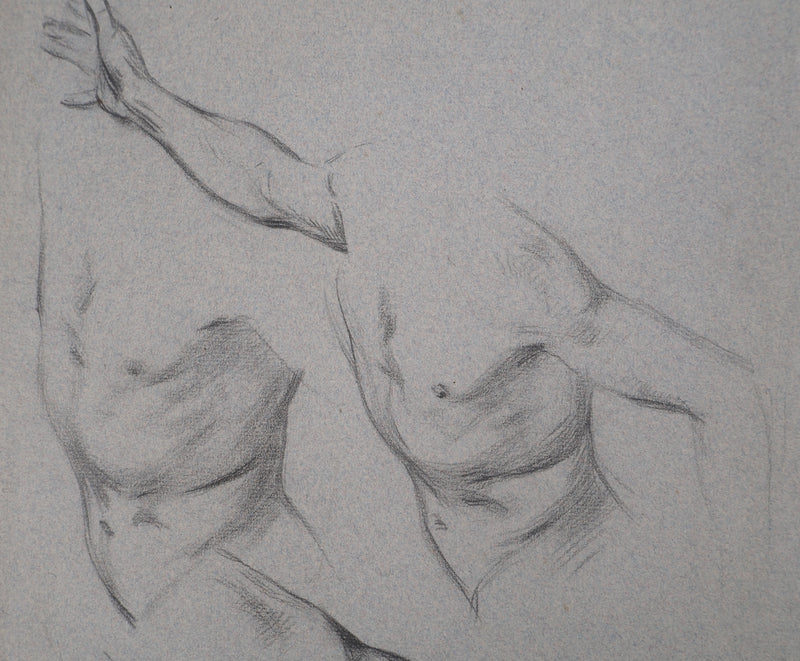 Léopold Franz KOWALSKI : Étude du torse, c, Dessin original (photo de détail 3) - Crédit photo : Galerie Art.Paris