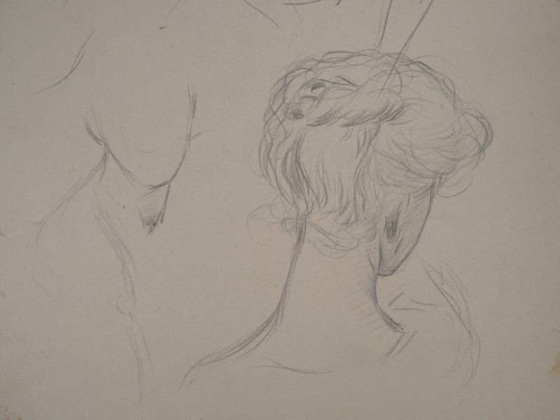 Léopold Franz KOWALSKI : Chignon et nuque dégagée, c, Dessin original (photo de détail 4) - Crédit photo : Galerie Art.Paris