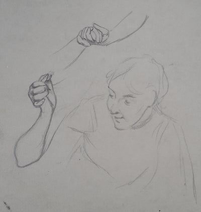 Léopold Franz KOWALSKI : Étude du mouvement de main, c, Dessin original (photo de détail 3) - Crédit photo : Galerie Art.Paris