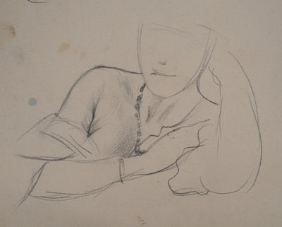 Léopold Franz KOWALSKI : Étude de la position de détente, c, Dessin original (photo de détail 3) - Crédit photo : Galerie Art.Paris