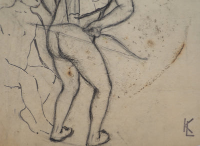 Léopold Franz KOWALSKI : Enfants au tir à l'arc, c, Dessin original (photo de détail 4) - Crédit photo : Galerie Art.Paris