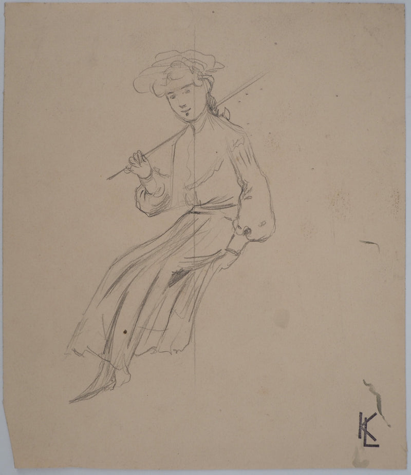 Léopold Franz KOWALSKI : Fillette à l&