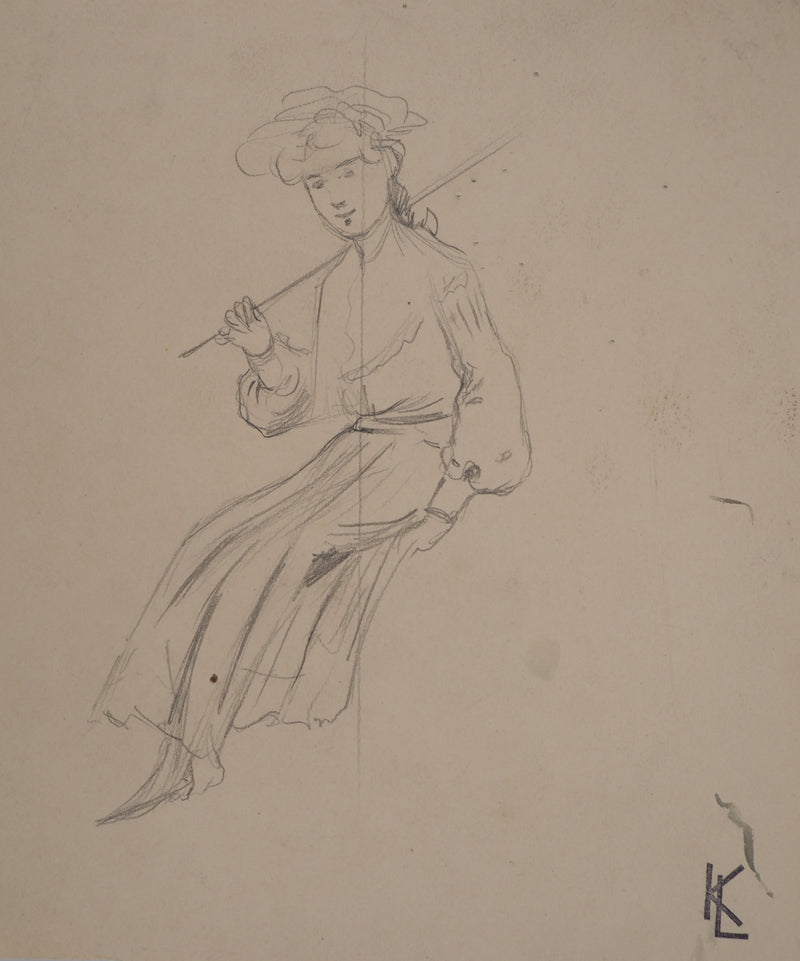Léopold Franz KOWALSKI : Fillette à l&