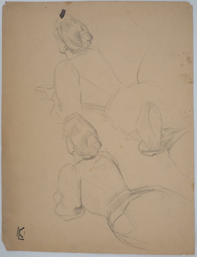 Léopold Franz KOWALSKI : Le prélassement, c, Dessin original (vue générale) - Crédit photo : Galerie Art.Paris