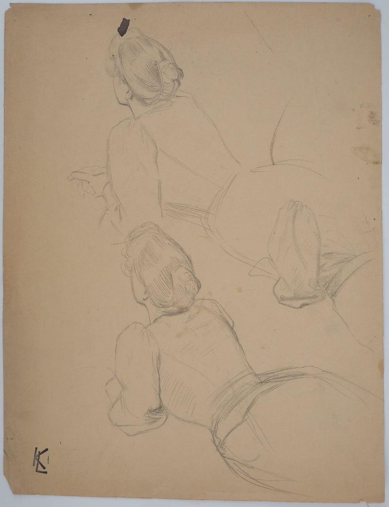 Léopold Franz KOWALSKI : Le prélassement, c, Dessin original (vue générale) - Crédit photo : Galerie Art.Paris