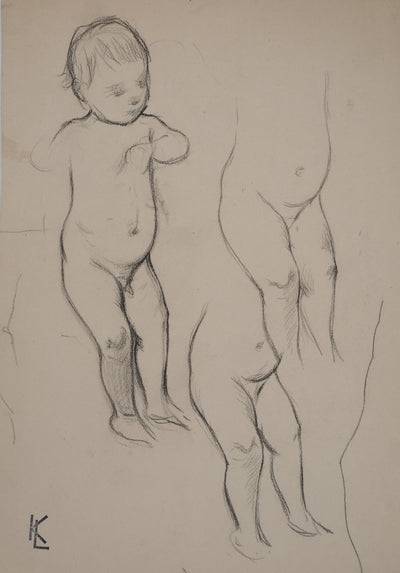 Léopold Franz KOWALSKI : L'enfant qui marche, c, Dessin original (photo de détail 2) - Crédit photo : Galerie Art.Paris